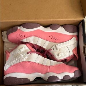 Air Jordan Women's Athletic Shoes - Pink and White